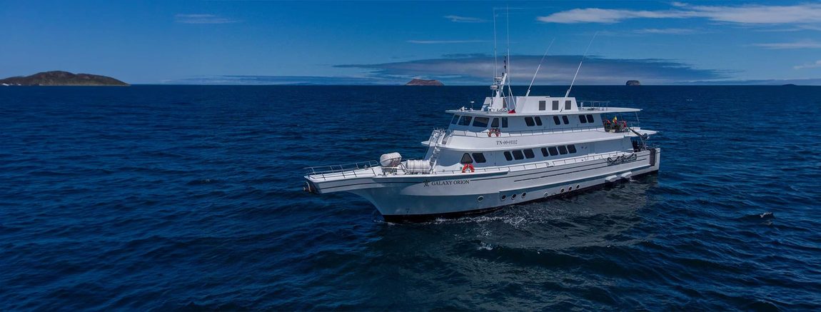 The Galaxy Orion yacht in the Galápagos